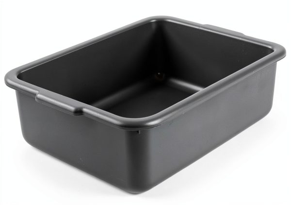 Ramddy Grey Commercial Bus Tubs, 13 L Plastic Dish Pans, 4 Packs-1