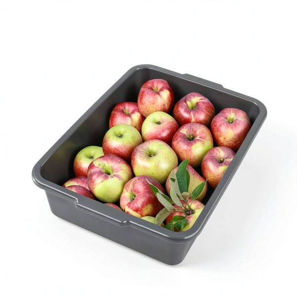 Ramddy Grey Commercial Bus Tubs, 13 L Plastic Dish Pans, 4 Packs-3