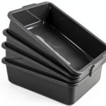 22 L Commercial Bus Tubs Jandsoner 4 Pack Grey Smooth Surface-0