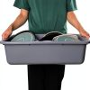 Jekiyo 4 Packs 32 L Commercial Bus Tubs, Large Food Grade Meat Tubs, Grey Restaurant Bus Pans-5