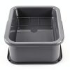 Jekiyo 4 Packs 32 L Commercial Bus Tubs, Large Food Grade Meat Tubs, Grey Restaurant Bus Pans-4