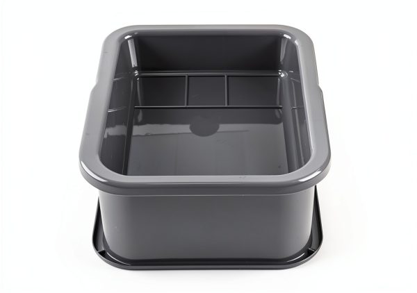 Jekiyo 4 Packs 32 L Commercial Bus Tubs, Large Food Grade Meat Tubs, Grey Restaurant Bus Pans-4