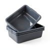 4-Pack 32 L Large Commercial Bus Tubs Niceshoes.you Gray Plastic Box-0