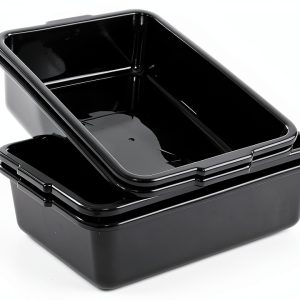 Gloreen 4 Pack Bus Box Commercial, 13 L Dirty Dish Bin Utility Tub, Black-0