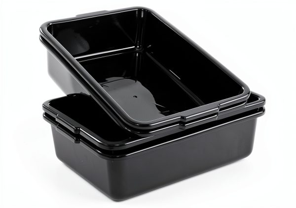 Gloreen 4 Pack Bus Box Commercial, 13 L Dirty Dish Bin Utility Tub, Black-0