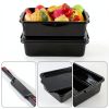 13 L Plastic Commercial Bus Tubs with Lid – Gainhope 3‑Pack Black-1
