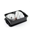 13 L Plastic Commercial Bus Tubs with Lid – Gainhope 3‑Pack Black-3