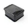 Kekow Plastic Bus Box with Lid, Commercial Bus Tubs with Handle, 3-Pack, Black-2