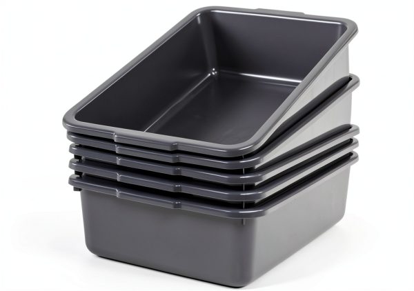 8 L Plastic Bus Tubs by Vcansayer 5-Pack Commercial Food Service Box-0