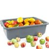 Jekiyo 4 Packs 32 L Commercial Bus Tubs, Large Food Grade Meat Tubs, Grey Restaurant Bus Pans-3
