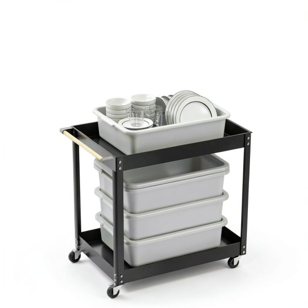 12 Packs Food Service Bus Tubs with Lids, 13 L Commercial Bus Tub, Light Gray-6