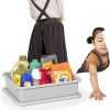 12 Packs Food Service Bus Tubs with Lids, 13 L Commercial Bus Tub, Light Gray-5