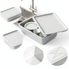 12 Packs Food Service Bus Tubs with Lids, 13 L Commercial Bus Tub, Light Gray-2