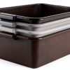 Winco Bus Box Dish Tub for Restaurants, 7", Black-2