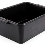 Winco Bus Box Dish Tub for Restaurants, 7", Black-0