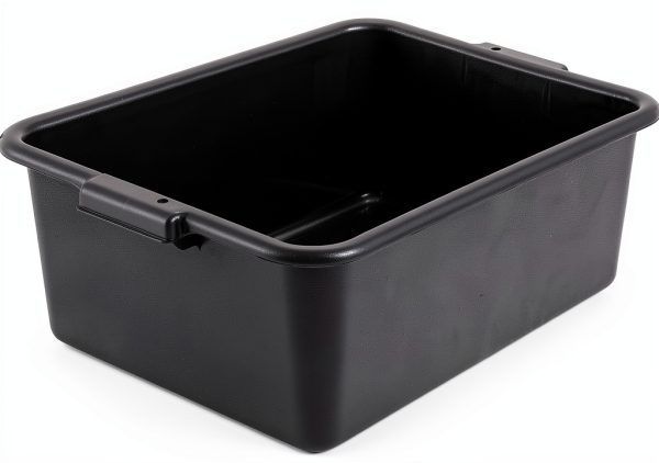 Winco Bus Box Dish Tub for Restaurants, 7", Black-0