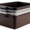 Winco Bus Box Dish Tub for Restaurants, 7", Black-1